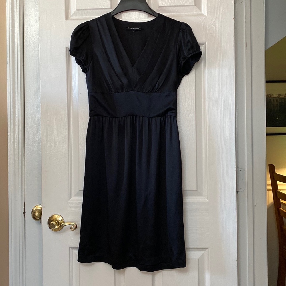 VTG 90’s Betsey Johnson Black Silk Empire Dress